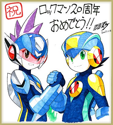 Star Force and EXE
Art drawn for Rockman's 20th Anniversary.
