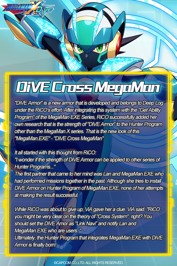 DiVE Cross MegaMan blurb
