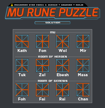 Mu Rune Puzzles
